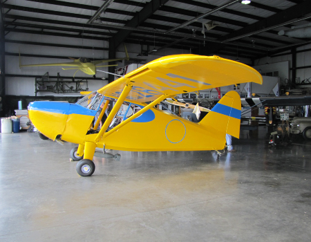 The Stinson taking shape on the hangar floor